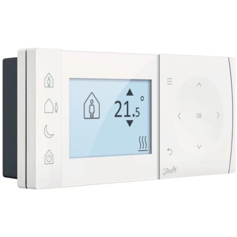 Thermostat D'ambiance Digital Programmable Hebdo Filaire Alimentation 230V TPOne-M Réf 087N7852 DANFOSS, Blanc, 84818031, Thermostat D'ambiance