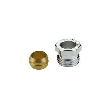 DANFOSS Raccord Chromé à Compression Mâle 1/2" (15/21) - Cuivre Ø14