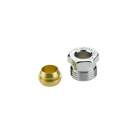 DANFOSS Raccord Chromé à Compression Mâle 1/2" (15/21) - Cuivre Ø12