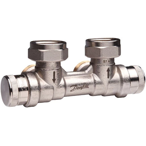 Répartiteur Auto-équilibrant RLV-KDV Pour Radiateur Femelle 3/4" (20/27) Mural Entrée Gauche - Raccordement Mâle 3/4" (20/27) - Danfoss – Image 2