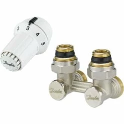 Kit Tête Thermostatique RAS-C Pour Corps Danfoss RA + Répartiteur RLV-KS 1/2'' équerre