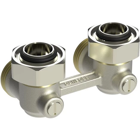 DANFOSS Répartiteur 1/2 Bitube RLV-KB Equerre Entraxe 50mm +1,5mm Mâle 3/4