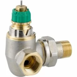 Corps De Robinet Radiateur Angle à Gauche 3/8" RA-DV 10 Dynamic Valve - Danfoss 013G7718